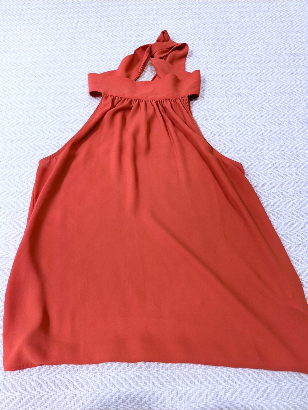 J.Crew Orange tie-neck halter, size 6